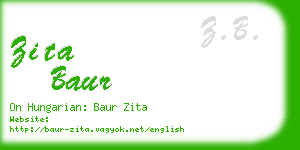 zita baur business card